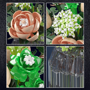 MOULD <span class=keywords><strong>KING</strong></span>-Blocs de construction de roses blanches, jouets de jardin, ornement de fleurs, 24109 - Product Image 5