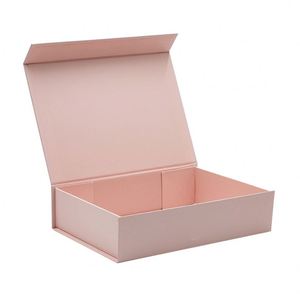 กล่องของขวัญพรีเมียมสีชมพูพร้อมฝาแม่เหล็กและริบบิ้นสำหรับบรรจุภัณฑ์ขายส่ง - Product Image 4