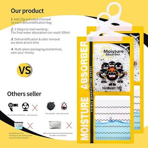Lot de 15 sacs de <span class=keywords><strong>d</strong></span>éshumidificateur de placard suspendus jaunes 25g de charbon actif éliminateur <span class=keywords><strong>d</strong></span>'<span class=keywords><strong>humidité</strong></span> et <span class=keywords><strong>d</strong></span>'odeurs <span class=keywords><strong>Max</strong></span> odeur <span class=keywords><strong>d</strong></span>'<span class=keywords><strong>humidité</strong></span> et de moisi - Product Image 3