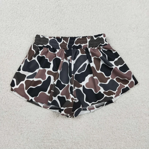 Shorts assortis mère et fille, imprimé camouflage, avec nœuds, taille élastique à cordon de serrage, décontractés, motif papillon, pour enfants et adultes - Product Image 2