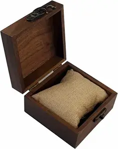 JUNJI Wood Box for Crafts Keepsake Gift storage Jewelry Box and Watch Box Wooden