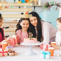 Ensemble de 3 supports à gâteaux en métal, présentoir à cupcakes, plateau de service pour la décoration de fêtes et de vacances