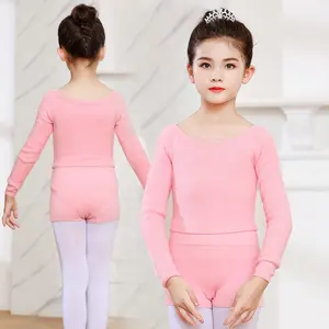 批发儿童芭蕾舞衣两件套毛衣长袖短裤高品质低最小起订量柔软舒适服装