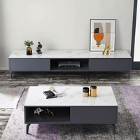 AILICHEN Table basse extensible moderne et meuble TV, nouveau mobilier au design épuré pour la maison, le bureau ou la chambre