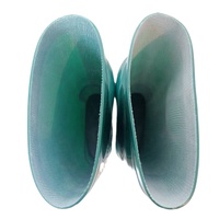 Bottes de pluie imperméables en PVC vert bon marché pour hommes Gumboot pour le travail