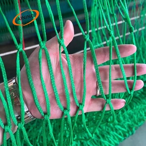 ผ้าไนล่อนโพลีเอสเตอร์สีเขียวสีดำวัสดุ HDPE สำหรับเล่นกีฬาขนาดเส้นผ่าศูนย์กลาง2มม. เส้นผ่านศูนย์กลาง10ซม. ตาข่ายสีขาว - Product Image 1