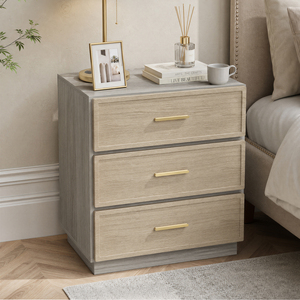 Modern Vertical Chest of Drawers Large Capacity 3-Drawer <b>Night</b> <b>Stand</b> Heavy Load Capacity Accent Side Table for Apartment Dorm - Product Image 2