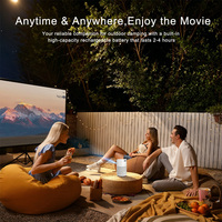 Proyector LOGO Factory 4K8GB Android 14 H2 con Batería, 720P, 200 ANSI Lúmenes, Enfoque Eléctrico, 5000mAh, TYPE C, 5GWiFi6, BT5.4, para Interiores y Exteriores