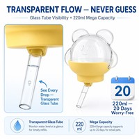 Bouteille d'eau magnétique sous vide 220 ml avec tube aimanté N45 en forme d'ours, en PC de qualité alimentaire, 4 couleurs, pour Sugar Glider et petits animaux