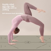 Tapete de Yoga Profesional de Segunda Generación Mejorado, de Goma PU con Acabado Mate de Coco, Antideslizante, Resistente al Agua, de 5mm