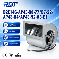 Ventilador Centrífugo AC D2E146-AP43-90-77/D7-22/AP43-B4/AP43-92-A8-B1 de Alto Flujo de Aire, Duradero, para Refrigeración de Gabinetes Inverter