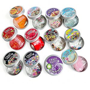 Juguete de Slime Transparente con Aroma a Frutas, Gelatina Colorida, Elástica y Suave, Regalo de Cumpleaños para Niños, Mini Caja Metálica para Tiendas - Product Image 1