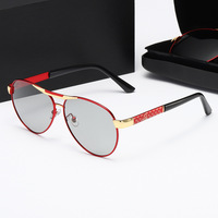 Gafas de Sol 2024 de Metal, Marca de Lujo, Moda Masculina, Lentes Polarizadas TAC, Fotocromáticas, Deportivas, para Ciclismo