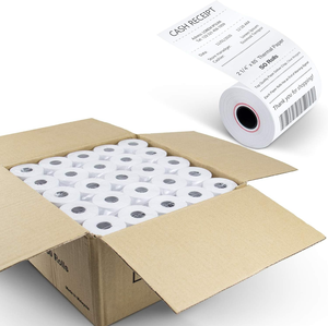 Tùy Chỉnh 58x60 58x40 Trực Tiếp Nhãn Nhiệt Trống Hoặc In Tự Dính Giấy Sticker Mã Vạch Trắng 58Mm Quy Mô Nhãn Cuộn - Product Image 1