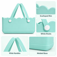Sac fourre-tout en EVA 40x16x18cm, imperméable, perforé, grande capacité, pour la plage, les voyages, le rangement, vente en gros