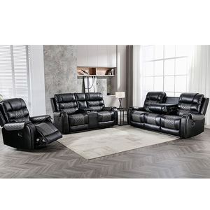 Sillón Reclinable de Cuero Sintético, Sofá Extensible para Sala de Estar - Product Image 3