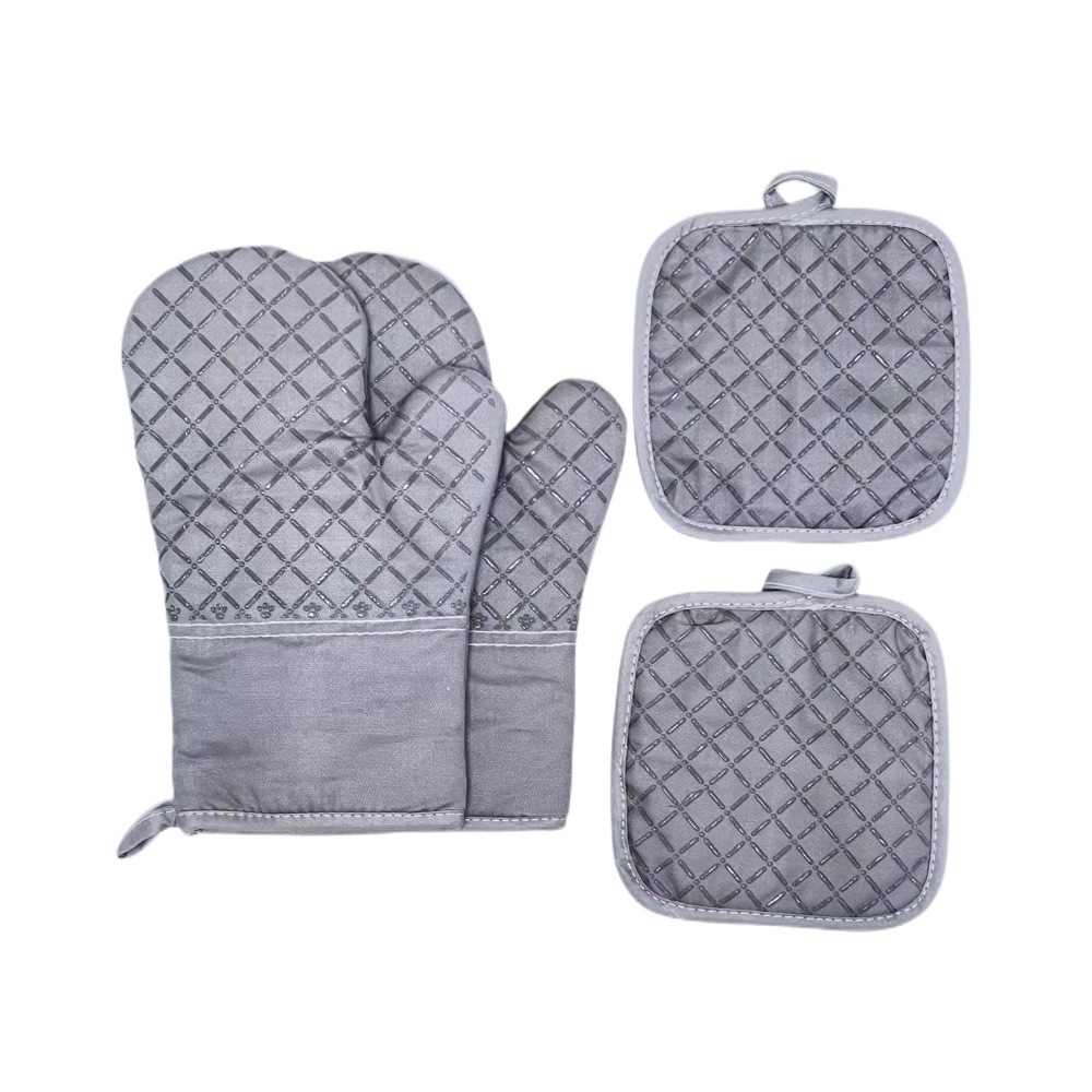 Ensemble de 4 pièces 30cm à carreaux gris