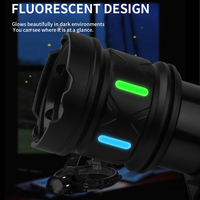 Lampe frontale LED 30W à 5 modes SOS avec double lumière jaune, zoom réglable 800M, longue portée, étanche