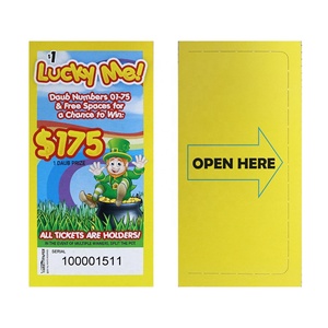 Factory Direct Sale Bingo Number Choice Multi-window Digital Printing Art Paper Bingo Pull Tab Ticket - Product Image 4