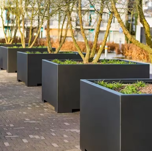 Vendita Diretta dalla Fabbrica, Fioriere Rettangolari in Acciaio Inox su Misura, Design Europeo per Giardini e Aiuole Esterne - Product Image 2