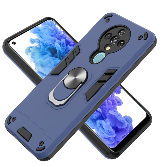 Mobile Phone Cases for Tecno Camon 15 20 Premier Spark 10 Pro 10C TPU PC Shockproof Cell Phone Cover with Ring Holder