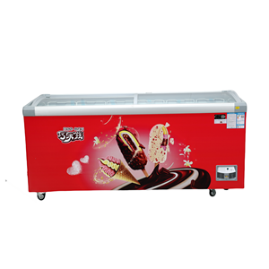 Equipo de Refrigeración Comercial para Supermercados, Congelador de Helados con Tapa de Vidrio Curvo Frontal de <span class=keywords><strong>Bajo</strong></span> Consumo para Tiendas de Conveniencia - Product Image 3