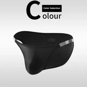 Celana Dalam Pria Warna Solid Berkualitas Tinggi Model High-square Seksi Pinggang Rendah Transparan Full Hip Bikini Nyaman - Product Image 6