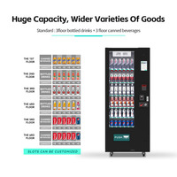 Distributeurs Automatiques Combo de Boissons et Snacks à Température Variable, Horaires Personnalisables pour les USA, avec Paiement par Carte Bancaire
