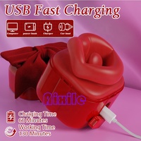 Vibrateur pour femmes, jouet sexuel rose à succion buccale, 9 modes de léchage et de succion, pour stimulation anale, clitoridienne et des mamelons