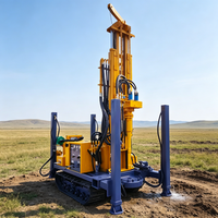 Plateforme de forage sur chenilles pour injection d'eau et gaz dans les champs pétrolifères, longue portée