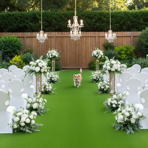 Césped Artificial de 5 Pies x 10 Pies, 0.8 Pulgadas, Césped Sintético para Jardín, Patio, Uso en Interiores y Exteriores, Duradero, Impermeable, Verde - Product Image 2