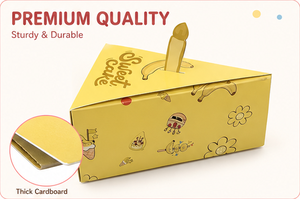 Foldable Paper Cake <b>Box</b> Cake Slice Gift <b>Box</b> with Candle Topper Dessert Packaging for Birthday Party Wedding Holiday Gifts - Product Image 6