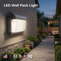 Applique murale LED DLC ETL 60W-40W-30W réglable avec capteur photocellule et CCT ajustable IP65 pour entrées d'hôtels