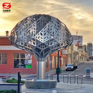 Esterno fatto a mano alta lucido in acciaio inox Design personalizzato stile moderno arte e scultura da collezione da artista - Product Image 2