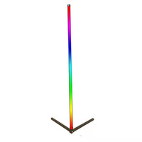 Lámpara de pie Led inteligente minimalista con soporte nórdico, diseño moderno, lámpara de pie de esquina Led RGB, luz activada, luz nocturna