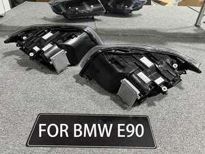 Modificación de Faros Delanteros para Serie 3 E90 05-12 con Luz Diurna LED de Doble Color en Forma de Colmillo E90 Led He - Product Image 3