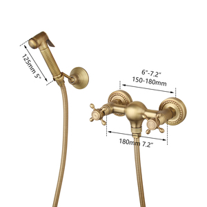 JIENI in ottone antico manico singolo rubinetto da bagno in stile classico a mano <span class=keywords><strong>doccia</strong></span> 2 Mixer in <span class=keywords><strong>acciaio</strong></span> inossidabile - Product Image 6