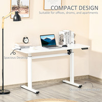 AJUNION Table sur pied électrique Table élévatrice de style moderne à hauteur réglable Structure robuste Table de bureau spacieuse