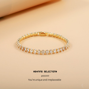 Fashion <b>Cuff</b> <b>Bracelet</b> Full Diamond Copper Alloy <b>Silver</b> Gold Rose Gold Party Jewelry Channel Setting Style - Product Image 2