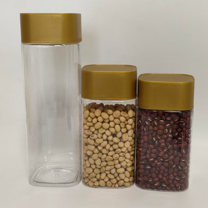 Contenitore per Alimenti, Barattolo Super Trasparente in PET <span class=keywords><strong>con</strong></span> <span class=keywords><strong>Tappo</strong></span> <span class=keywords><strong>a</strong></span> <span class=keywords><strong>Vite</strong></span> in PP per Biscotti e Caramelle - Product Image 2