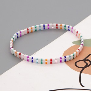 Go2boho Bracelet Miyuki Pour Dames Extensibles Bijoux De Perles De <span class=keywords><strong>Tila</strong></span> Colorées - Product Image 3