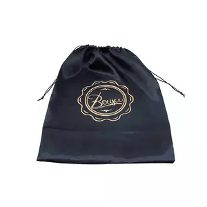 La borsa per capelli in raso di alta qualità può essere personalizzata in base alla tua borsa in raso con logo