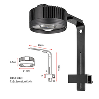 Lampe d'aquarium LED COB avec lentille convexe en verre pour une pénétration profonde, source lumineuse intégrée 50W avec ventilateur de refroidissement actif