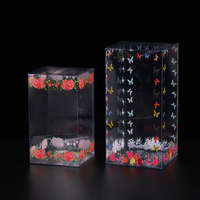Boîte cadeau transparente en plastique recyclable avec gaufrage, contenants de rangement personnalisés pour l'emballage de présentation de mariage et de Noël