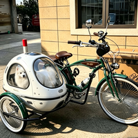 Vélo électrique à pneus larges avec remorque latérale pour chien, cabine indépendante entièrement fermée, détachable, BAOBO