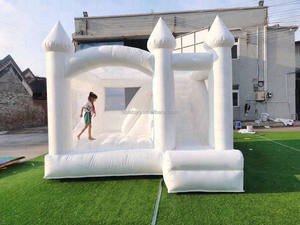 Casa de rebote de boda para adultos/castillo inflable Blanco/gorila inflable - Product Image 5