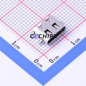 KH-TYPE-C-CB0.8-6P-T USB Connector SMD Connector Type-C Sink Board 6P - Product Image 1