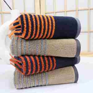 Toalla Absorbente de Jacquard a Rayas de Tejido Liso, Suave, No Desprende Pelusas, Ideal para Uso Doméstico en Verano, Venta al por Mayor, Transfronterizo - Product Image 1