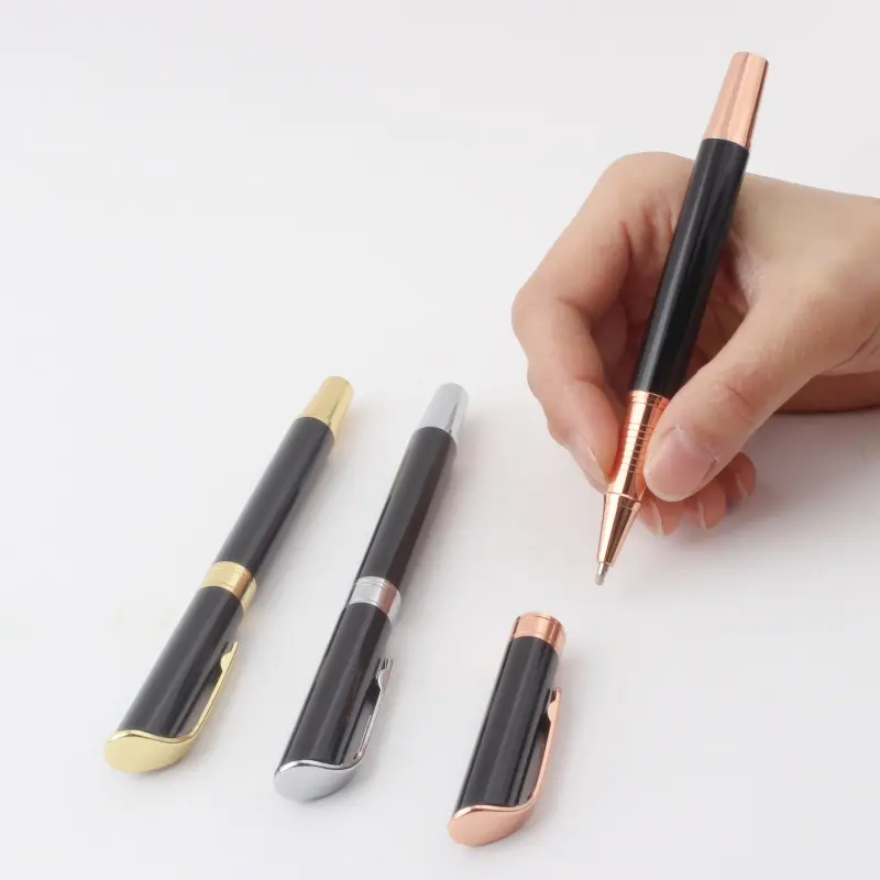 WENYI उन्नत पेन विनिर्माण चिकना और सुरुचिपूर्ण लेखन लाल, काला, नीला बॉलपॉइंट पेन धातु पेन भर सकता है