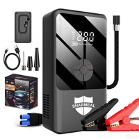Sharmeal OEM&ODM Démarreur de Batterie de Voiture 4-en-1, Power Bank 12V 6000mAh 2000A, Démarreur Portable avec Compresseur d'Air